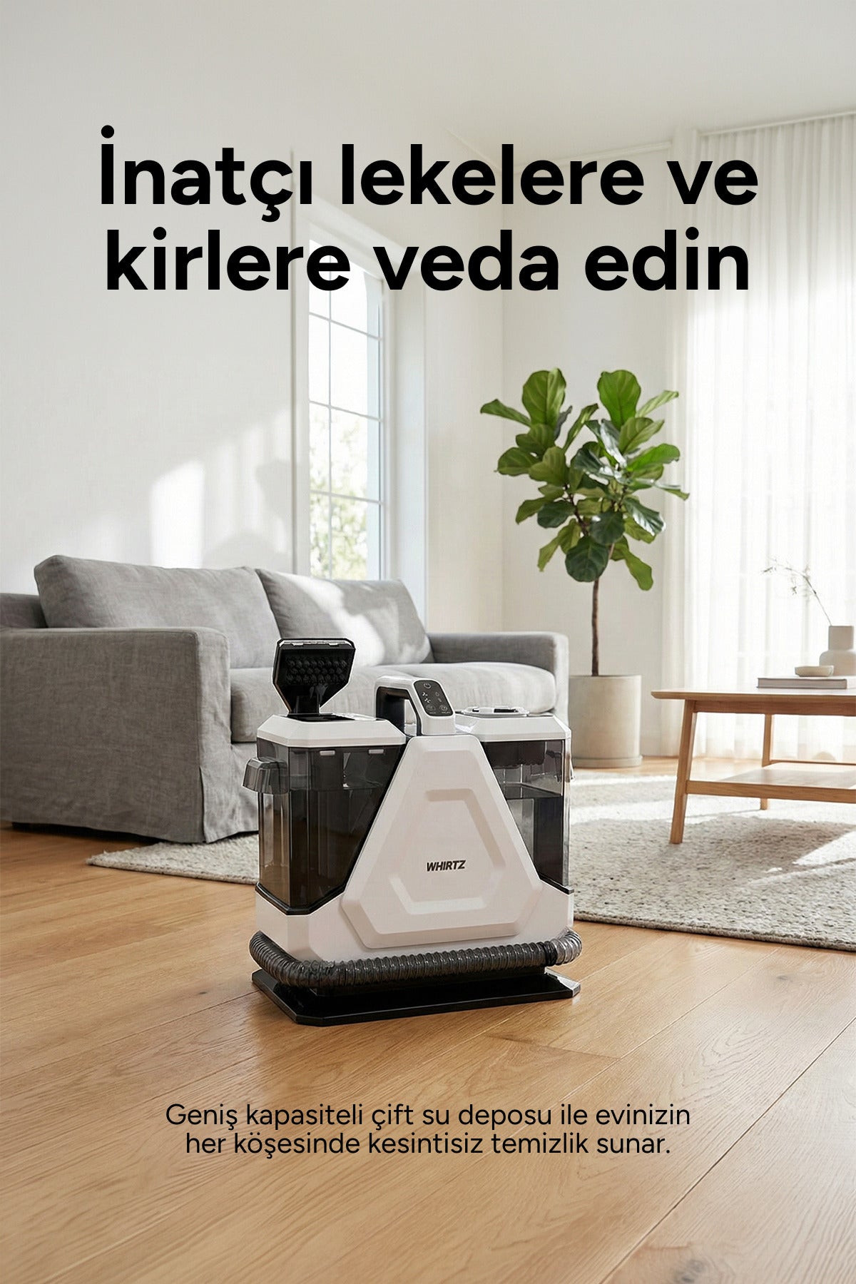 Sıcak/Soğuk Fonksiyonlu Halı ve Koltuk Yıkama Makinesi - 14 kPA Emiş Gücü - 5 başlıklı HCC-1002, one size