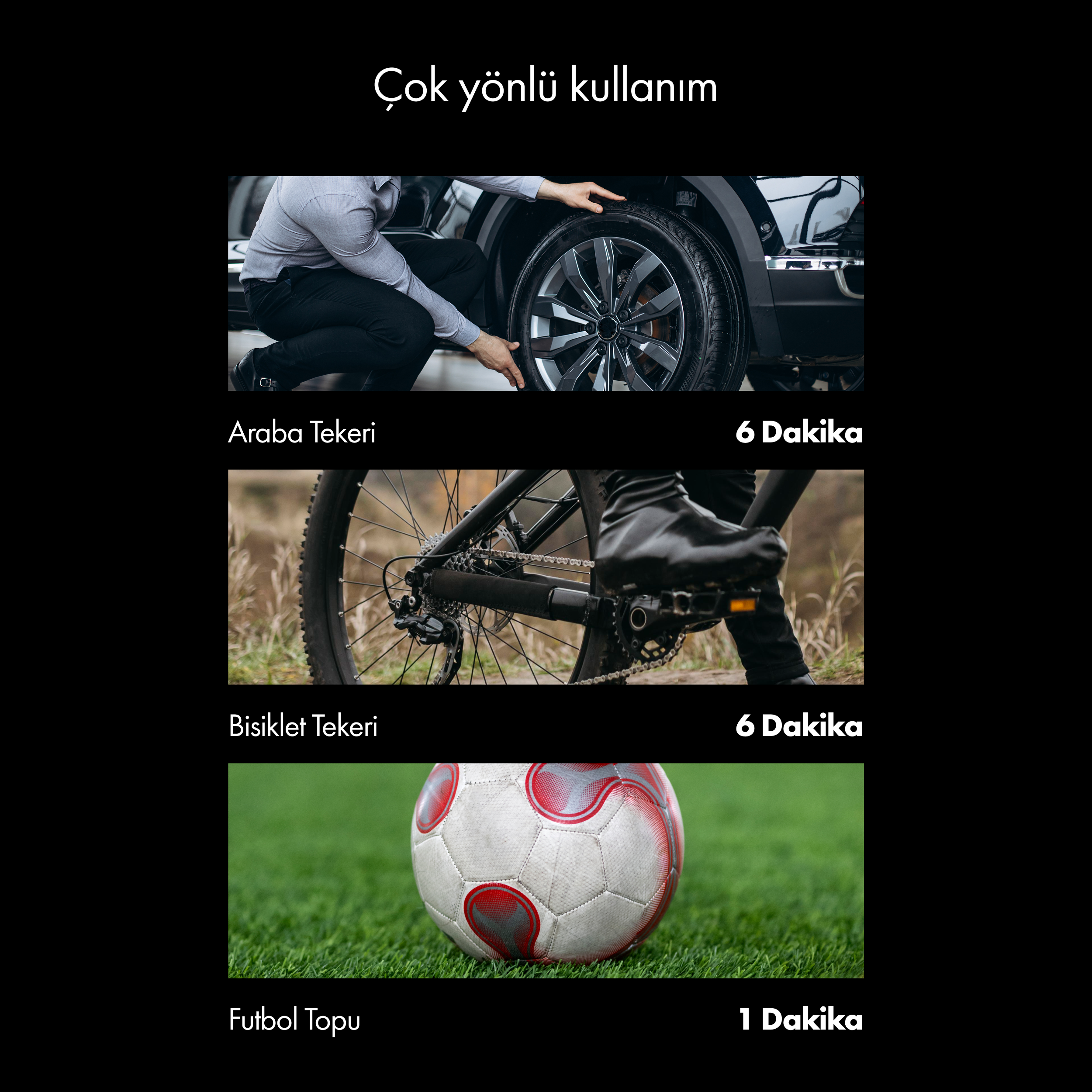 Whirtz Taşınabilir Şarjlı Hava Pompası
