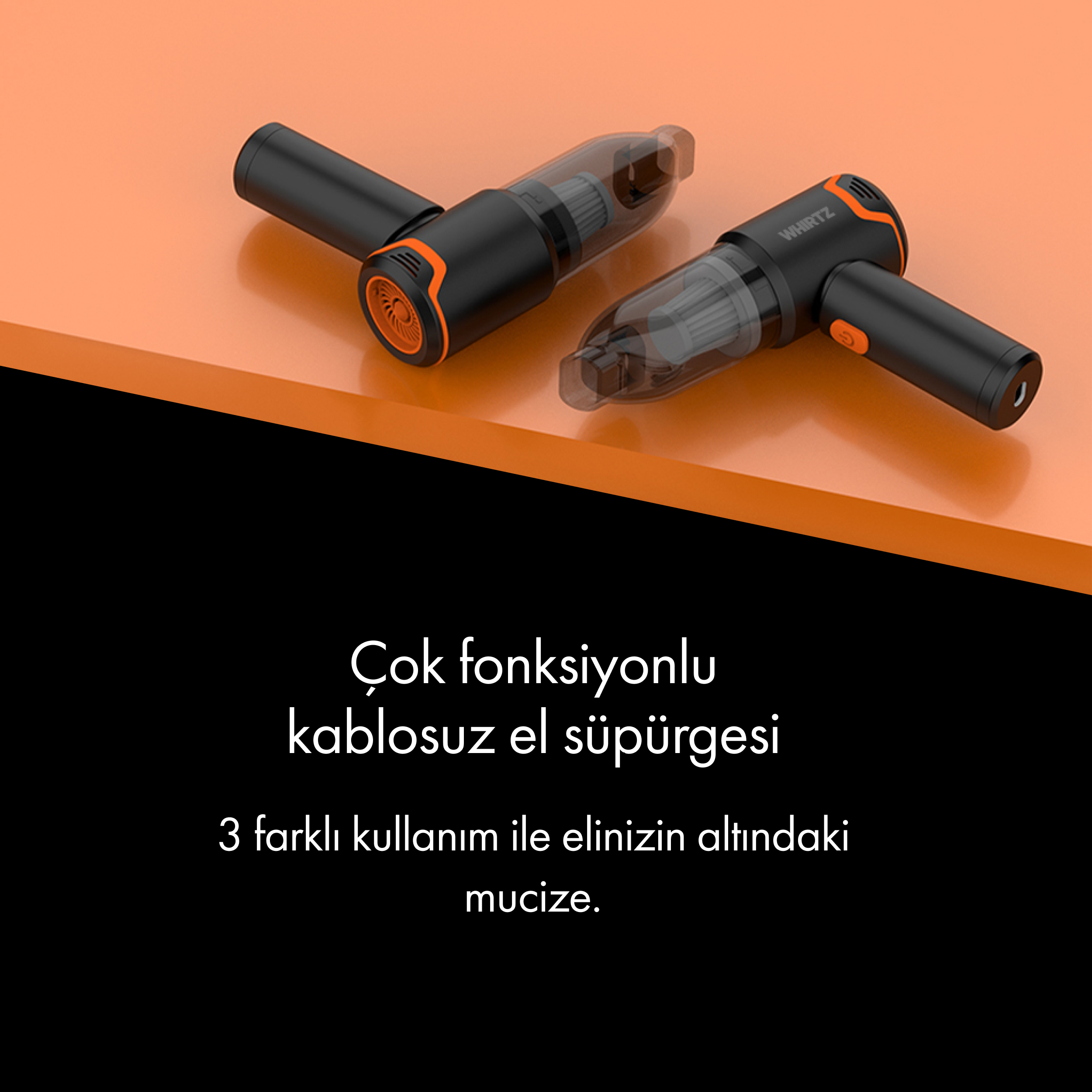 Whirtz Araç İçi Süpürge